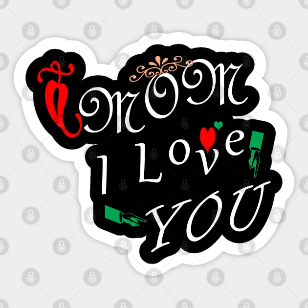 I love you mom Sticker by PinkBorn